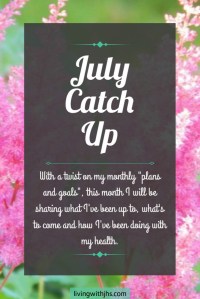 A spin on my usual monthly "plans and goals", this month I will be sharing what I've been up to, what's to come and how I've been doing with my health.